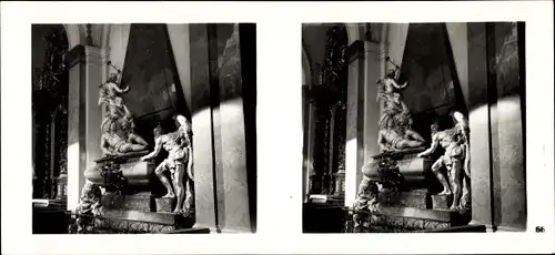 Stereo Raumbild Foto Praha Prag, Altstadt, Jakobskirche, Grabmal Graf von Mitrowitz