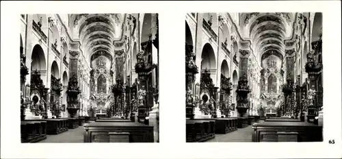 Stereo Raumbild Foto Praha Prag, Altstadt, Jakobskirche, Innenansicht