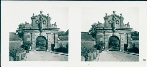 Stereo Foto Praha Prag, Wischehrad, Französisches Tor