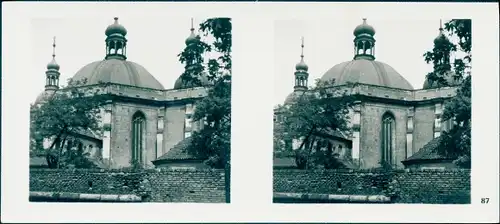 Stereofoto Praha Prag, Neustadt, Karlshof mit Kirche