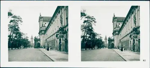 Stereofoto Praha Prag, Neustadt, Karlsplatz, Ignatiuskirche