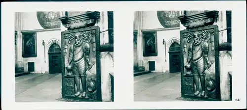 Stereo Foto Praha Prag, Altstadt, Grabmal Tycho Brahes