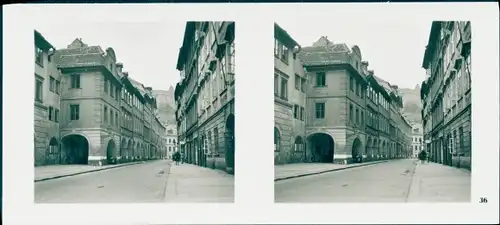 Stereo Foto Praha Prag, Kleinseite, Thomasgasse