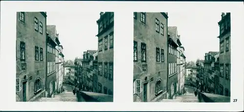 Stereo Foto Praha Prag, Kleinseite, Neue Schlossstiege