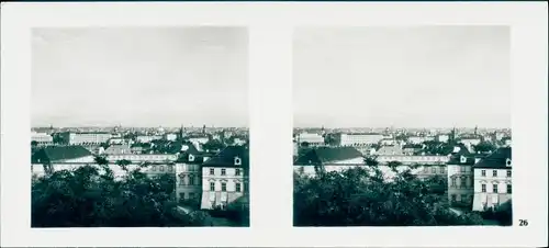 Stereo Foto Praha Prag, Kleinseite, Blick vom Fürstenberggarten