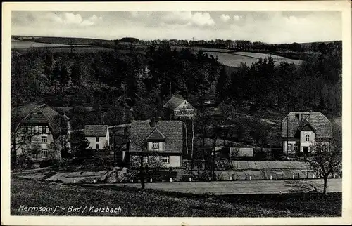 Ak Jerzmanice Zdrój Bad Hermsdorf an der Katzbach Niederschlesien, Totalansicht