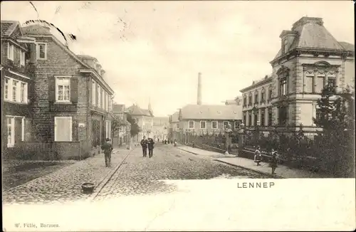 Ak Lennep Remscheid im Bergischen Land, Straßenpartie