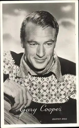 Ak Schauspieler Gary Cooper, Portrait