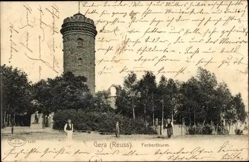 Ak Gera in Thüringen, Ferberturm