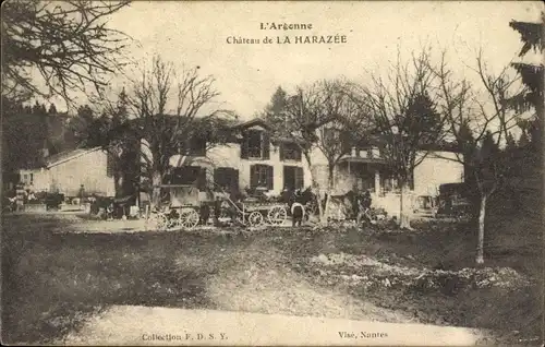 Ak La Harazée Vienne le Château Marne, Chateau