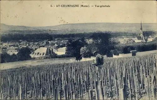 Ak Aÿ-Champagne Marne, Vue generale