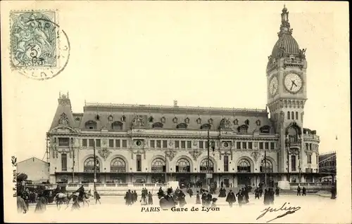 Ak Paris XII, Gare de Lyon