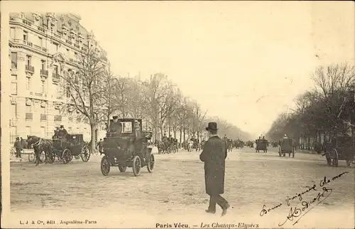 Ak Paris VIIIe Élysée, Paris Lived, Aux Champs Elysees