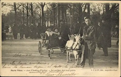 Ak Paris VIIIe Élysée, Paris Lived, Aux Champs Elysees, Das Auto für die Kleinen