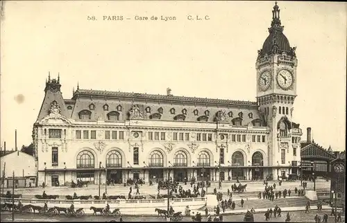 Ak Paris XII, Gare de Lyon