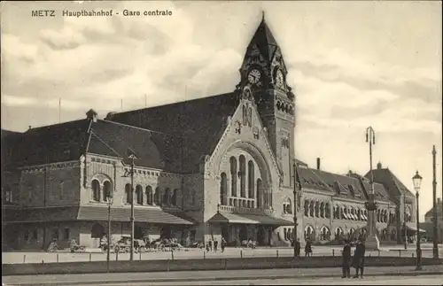 Ak Metz Moselle, Hauptbahnhof