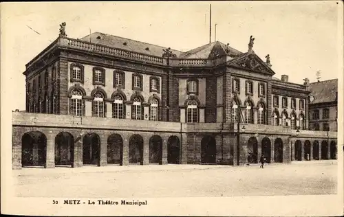 Ak Metz Moselle, Stadttheater