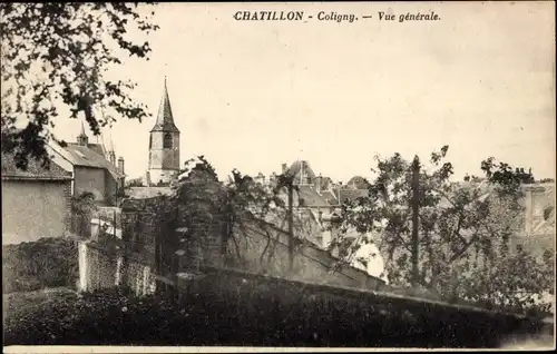 Ak Châtillon Coligny Loiret, vue Generale