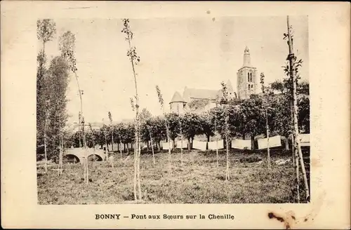 Ak Bonny sur Loire Loiret, Pont aux Soeurs sur la Chenille