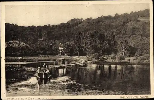 Ak Hügel Essen an der Ruhr, Baldeneyer Fähre
