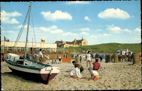 Ak Bergen aan Zee Nordholland Niederlande, Blick auf den Strand