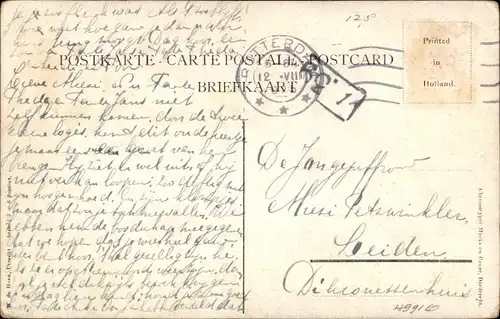 Künstler Ak Gerstenhauer, Mann in Stube, Ofen, Herd