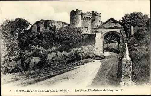 Ak Carisbrooke Isle of Wight England, Schloss, Elizabethian Gateway