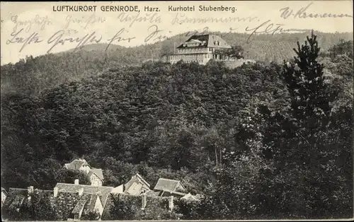 Ak Gernrode Quedlinburg im Harz, Kurhotel Stubenberg