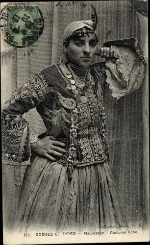 Ak Reicher Araber in Volkstracht, Maghreb