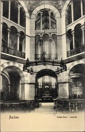 Ak Aachen, Kaiserdom, Innenansicht