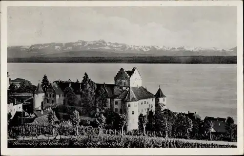 Ak Meersburg am Bodensee, Altes Schloss, Säntis