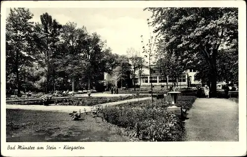 Ak Bad Münster am Stein Ebernburg, Kurgarten