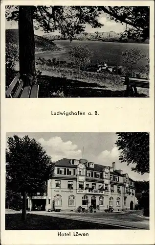 Ak Bodman Ludwigshafen am Bodensee, Panorama, Hotel Löwen