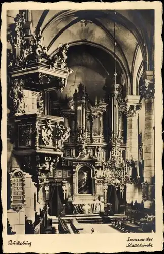 Ak Bückeburg, Stadtkirche, Innenansicht, Altar, Kanzel