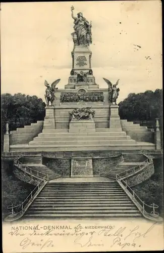 Ak Rüdesheim am Rhein, Niederwald Nationaldenkmal