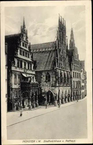 Ak Münster in Westfalen, Stadtweinhaus, Rathaus