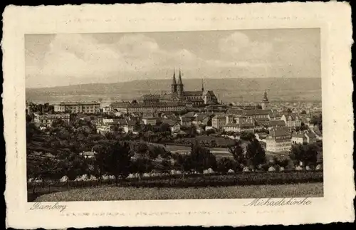 Ak Bamberg in Oberfranken, Gesamtansicht, Michaelskirche