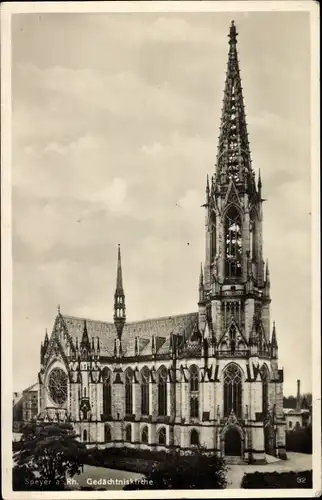 Ak Speyer am Rhein, Gedächtniskirche
