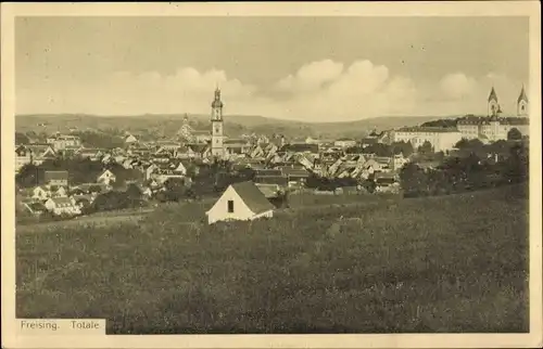 Ak Freising in Oberbayern, Totalansicht der Ortschaft