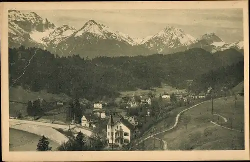 Ak Bad Faulenbach Füssen im Ostallgäu, Ortsansicht, Gebirge