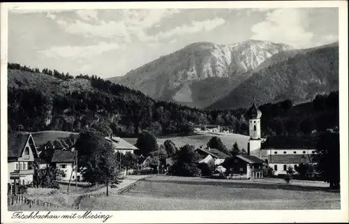 Ak Fischbachau in Oberbayern, Ortsansicht, Kirche, Miesing