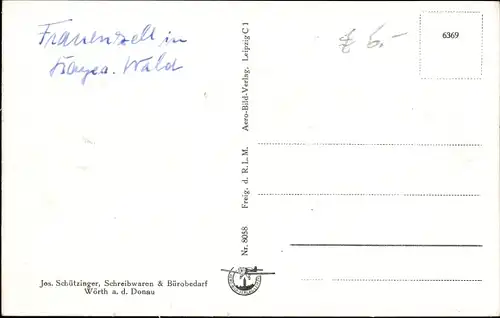 Ak Frauenzell Altusried im Allgäu, Fliegeraufnahme