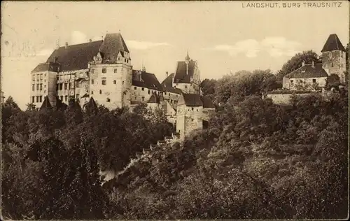 Ak Landshut in Niederbayern, Burg Trausnitz