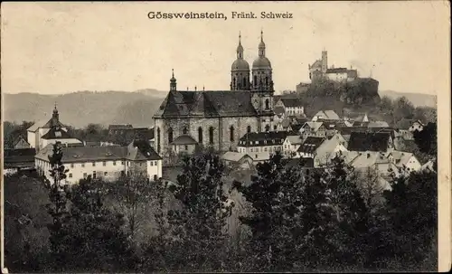 Ak Gößweinstein in Oberfranken, Teilansicht, Kirche