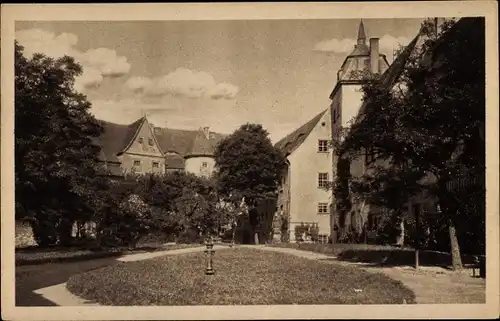 Ak Nossen in Sachsen, Schlosshof