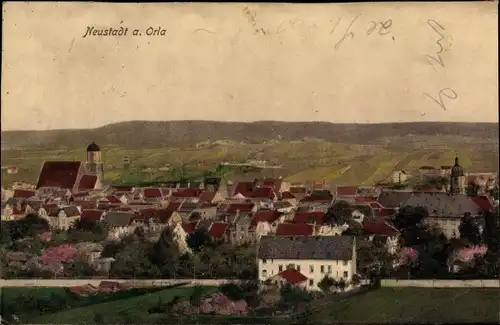 Ak Neustadt an der Orla, Ortsansicht