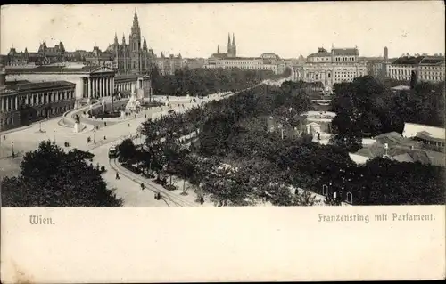 Ak Wien 1 Innere Stadt, Franzensring, Parlament