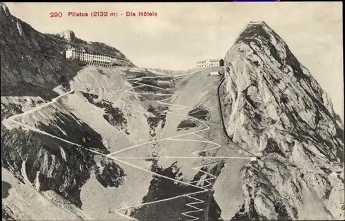 Ak Kanton Luzern Schweiz, Pilatus, Hotels