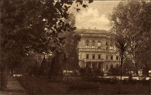 Ak Zagreb Kroatien, Zrinjevac Avenue mit der Jugoslawischen Akademie