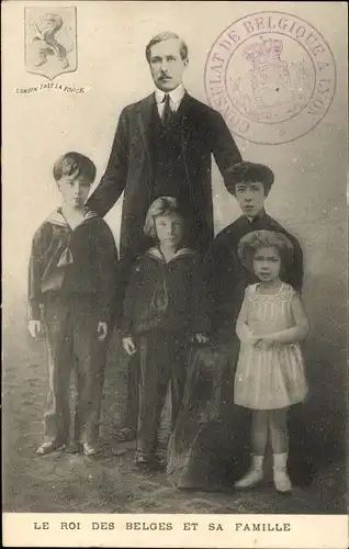 Ak König Albert I. von Belgien, Familie